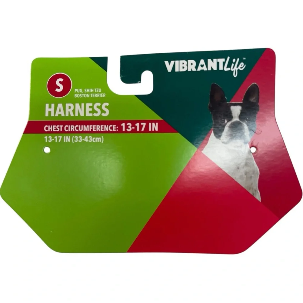 Vibrant Life XS/Small Dog Harness Blue Plaid
